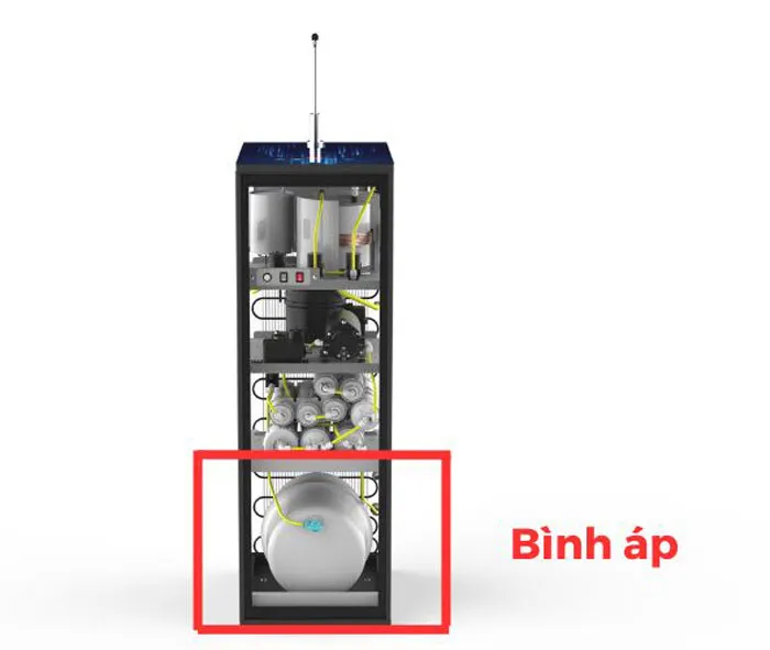 Vị trí bình áp trong máy lọc nước RO