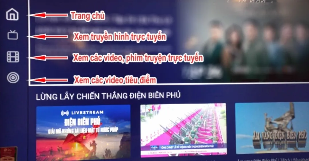 Minh họa giao diện đăng nhập hoặc xem ngay trên ứng dụng VTVgo