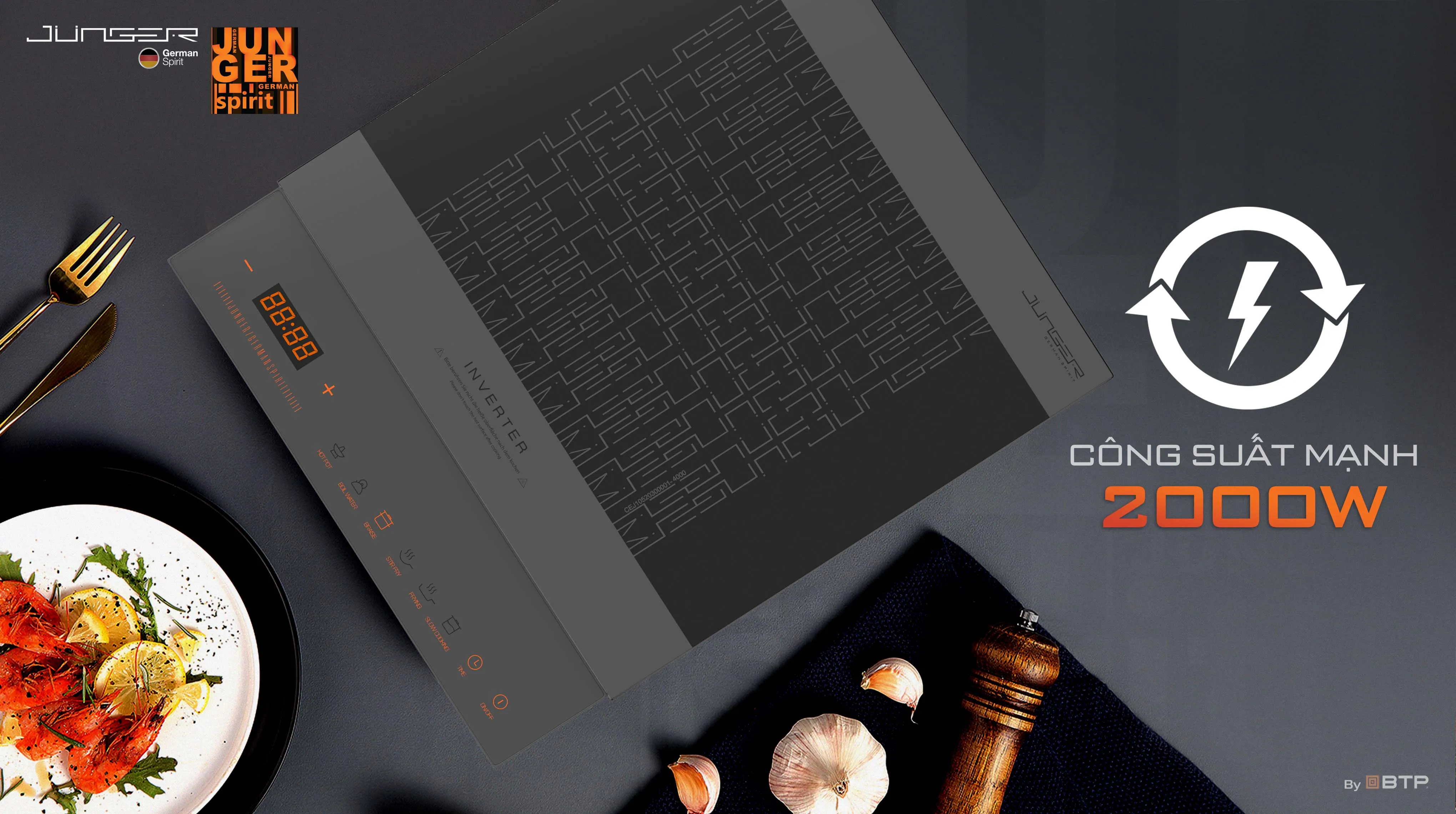 Bảng điều khiển 9 mức công suất trên dòng Junger CEJ-106-I