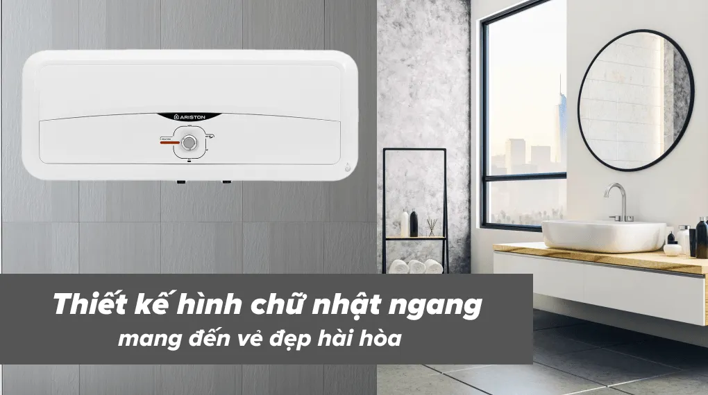 Bình nóng lạnh gián tiếp Ariston 20 lít 2500W SL2 20 R 2.5FE-MT với thiết kế hiện đại