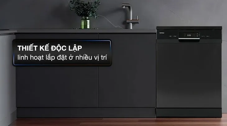 Máy rửa chén Hafele HDW-F60EB lắp đặt linh hoạt