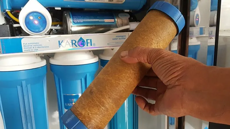 Máy lọc nước kêu to do hiện tượng e khí tại lõi 1, 2, 3