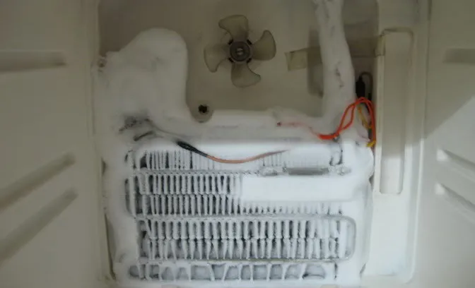 Quạt gió tủ lạnh bị kẹt do bị đóng tuyết quá dày