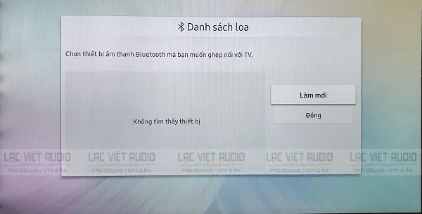 Tìm kiếm lại thiết bị Bluetooth sau khi làm mới