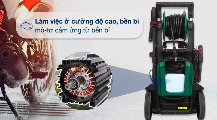 chọn mua máy rửa xe qua mô-tơ máy