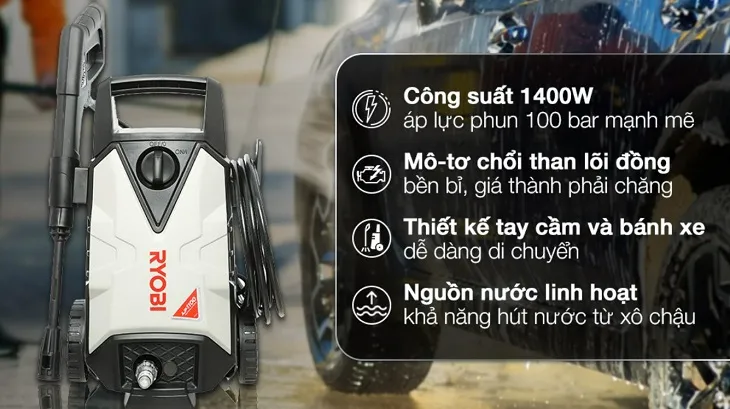Chọn máy rửa xe theo khả năng hút nước