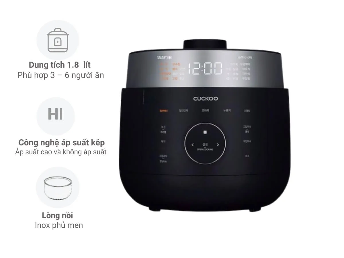 Nồi cơm điện cao tần Cuckoo CRP-LHTR1010FB 1.8 lít