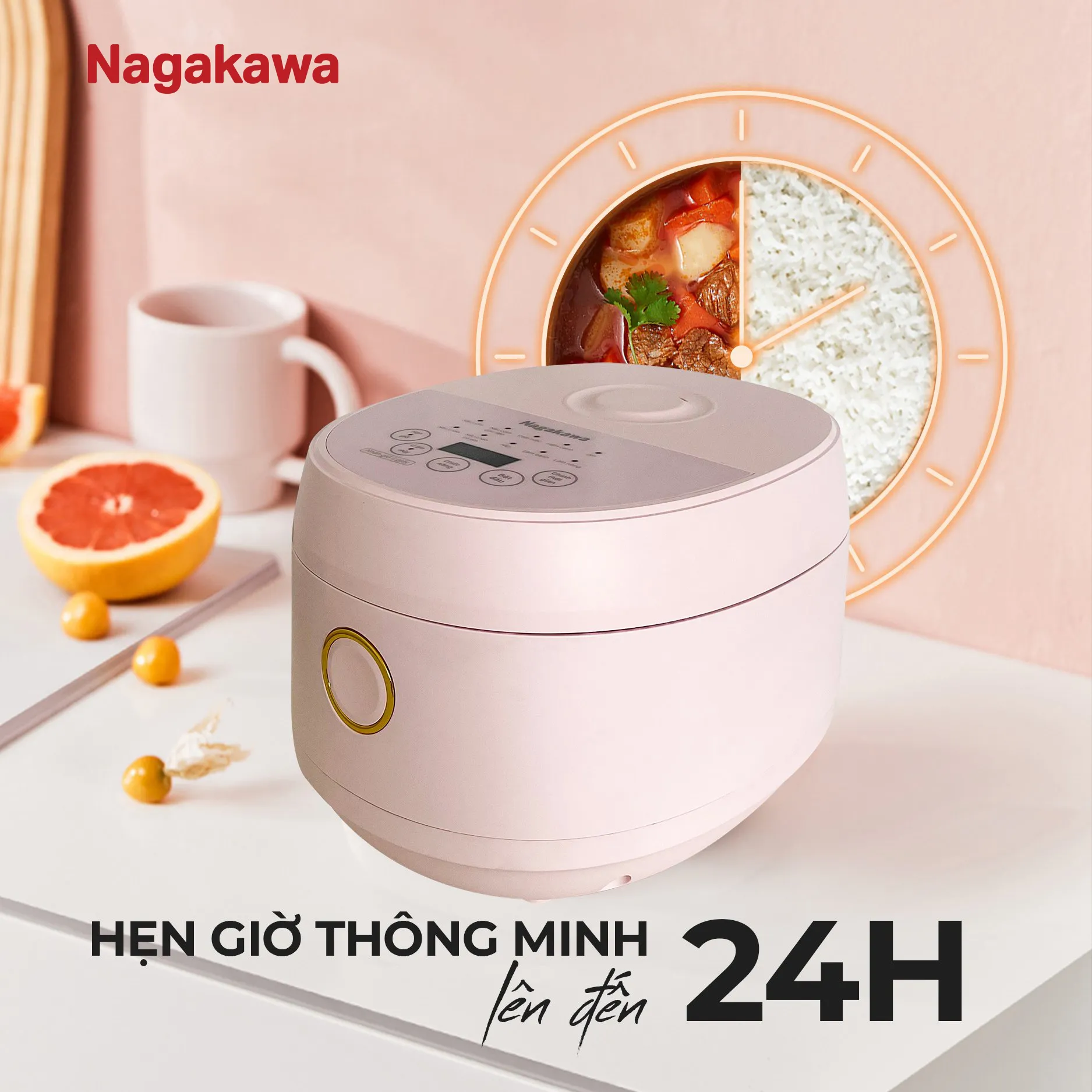 Chi tiết các phụ kiện đi kèm khi mua nồi cơm điện Nagakawa
