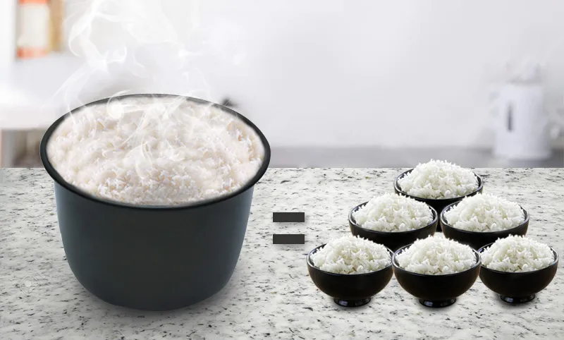 Dung tích 1.8 lít phù hợp cho gia đình 4-6 người