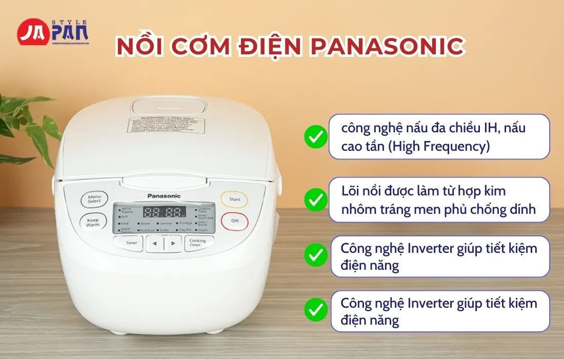 Nồi cơm điện Panasonic với công nghệ Inverter giúp kiểm soát nhiệt độ chính xác