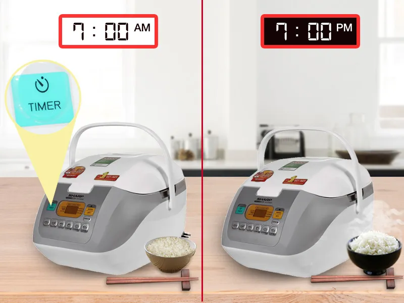 Hẹn giờ nấu tự động tiện lợi