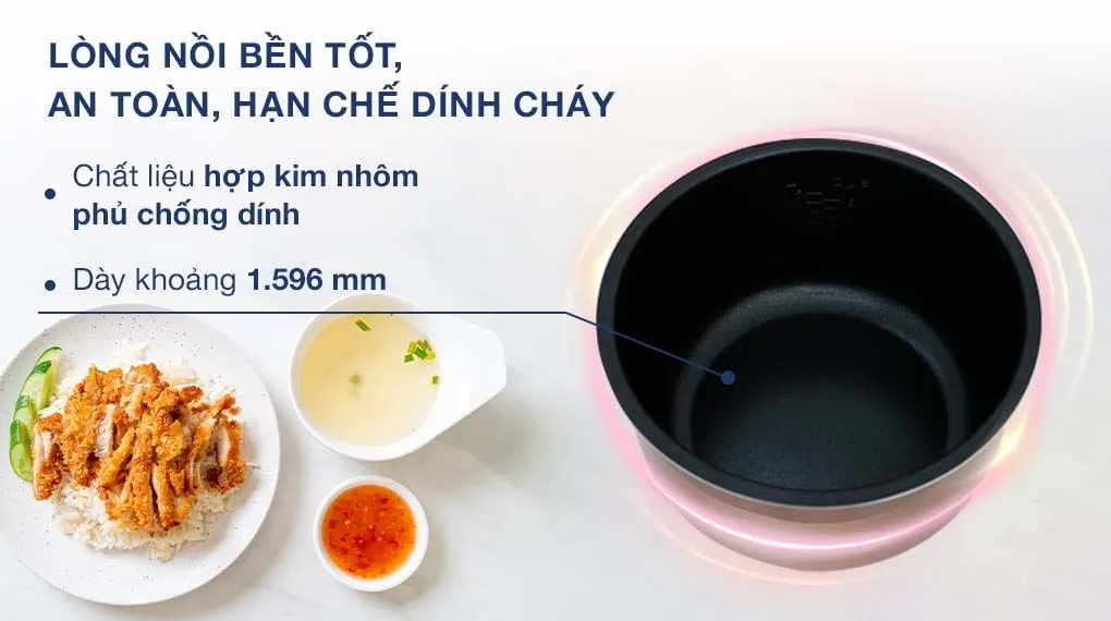 Lòng nồi hợp kim nhôm phủ chống dính dày 1.596mm