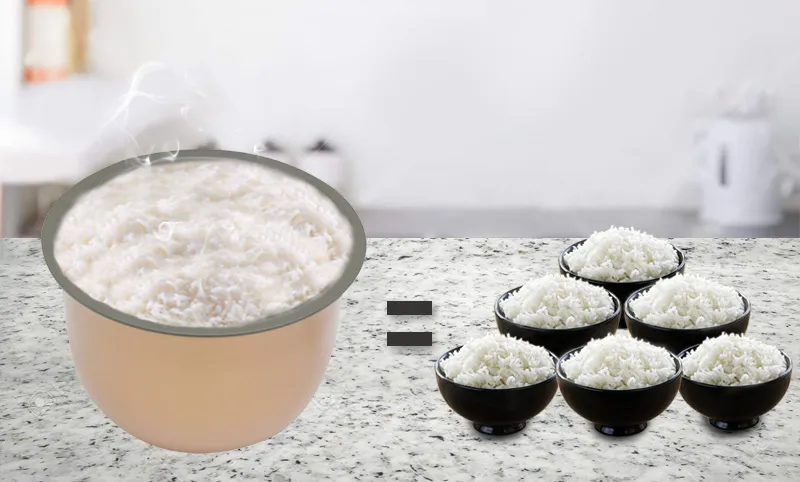 Dung tích nồi 1.8 lít lý tưởng cho nhu cầu nấu nướng của gia đình 4-6 người