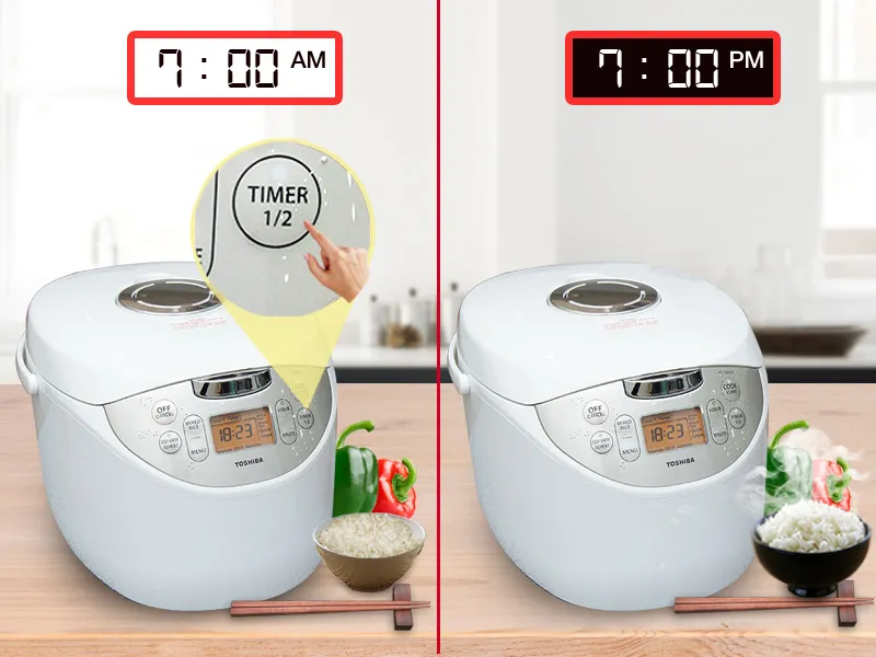 Tính năng hẹn giờ linh hoạt giúp bạn làm chủ thời gian nấu nướng mỗi ngày