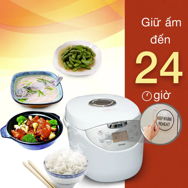 Khả năng giữ ấm vượt trội giúp hạt cơm luôn dẻo ngon như lúc mới nấu xong