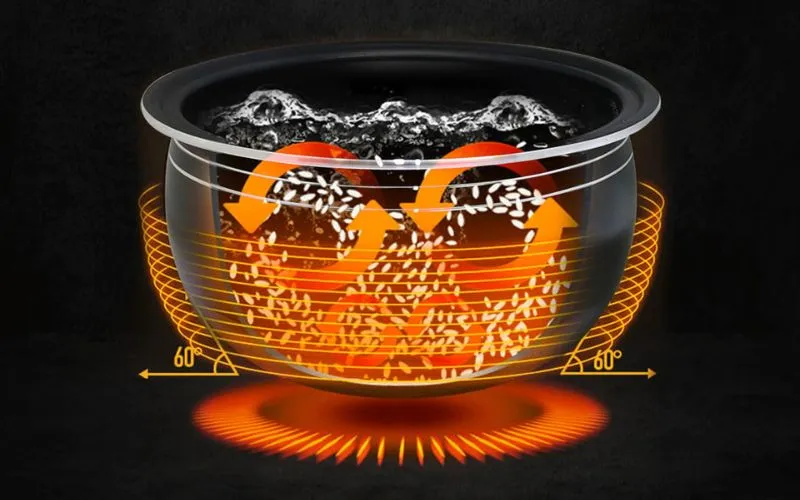 Mâm nhiệt phẳng truyền nhiệt đều, cơm chín ngon, lẩu sôi nhanh, tiết kiệm điện và bền bỉ