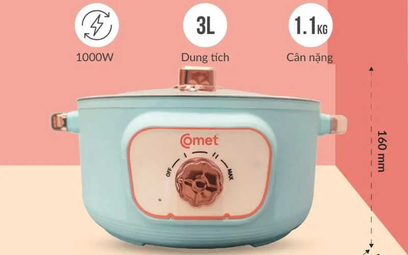 Comet đa dạng dung tích, công suất, đáp ứng nhu cầu nấu nướng của mọi quy mô gia đình