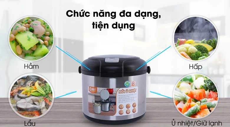 Ủ cháo, hầm, ninh, giữ nóng khi đi picnic – nồi ủ Comet tiện dụng cho nhiều mục đích khác nhau