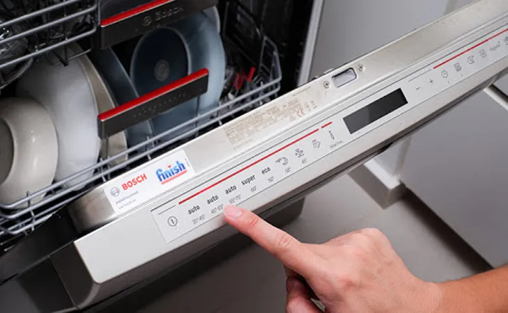 Điều chỉnh mức độ tiêu hao nước làm bóng từ 1 đến 6