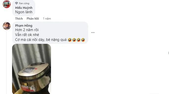 Phản hồi về nồi cơm điện từ