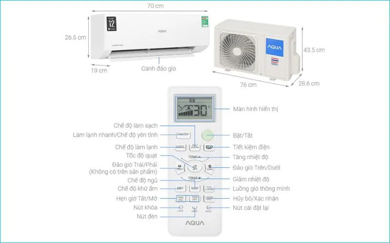 Cách check bảng mã lỗi máy lạnh Aqua bằng điều khiển từ xa