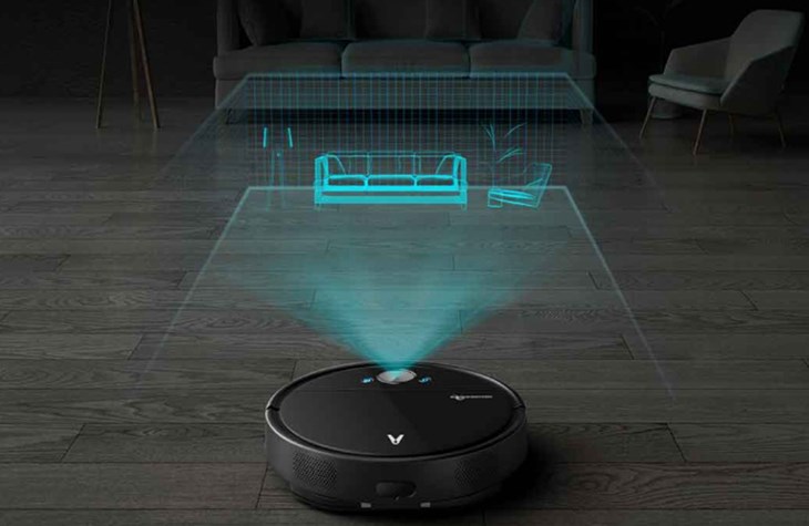 Robot hút bụi có camera lập bản đồ và lịch trình dọn dẹp hiệu quả