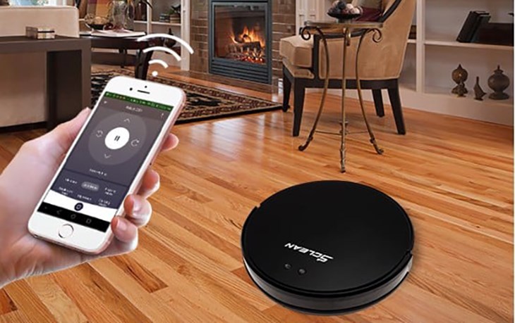 Robot hút bụi kết nối điện thoại thông minh tiện lợi