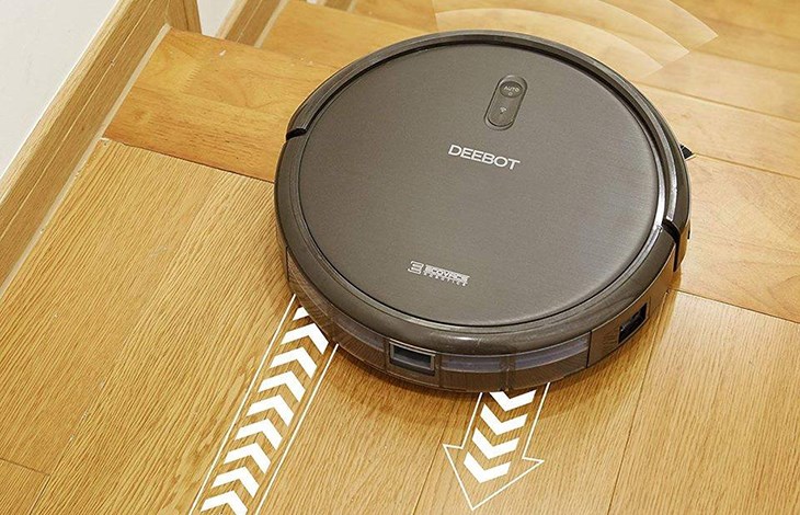 Robot hút bụi cảm biến thông thường với tính năng chống rơi an toàn