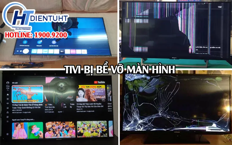 Tivi bị bể vỡ màn hình - Điện Tử HT