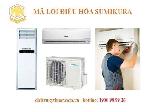 Màn hình điều hòa Sumikura hiển thị mã lỗi F1 do sensor nhiệt độ phòng bị hỏng