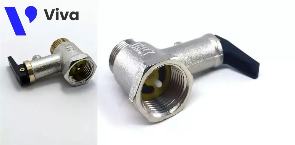 Van xả an toàn bình nóng lạnh với lỗ thoát nước phụ