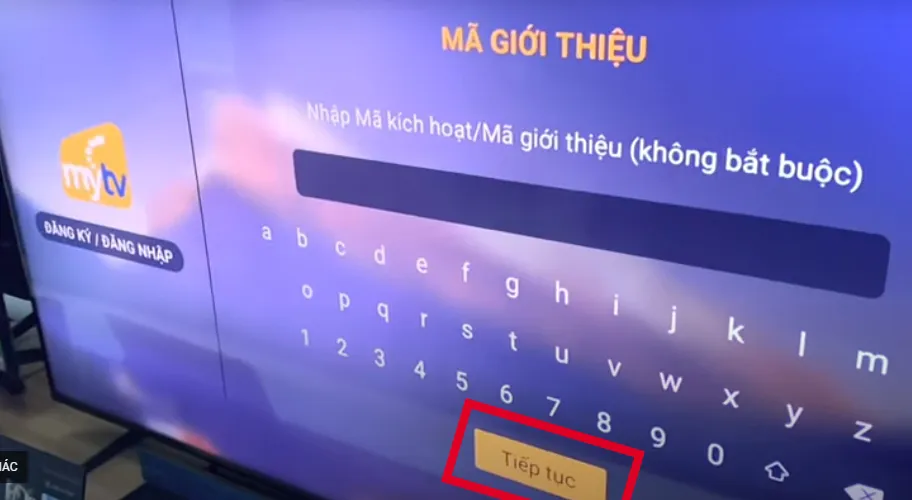 Nhấn Tiếp tục vì bước này không cần thực hiện