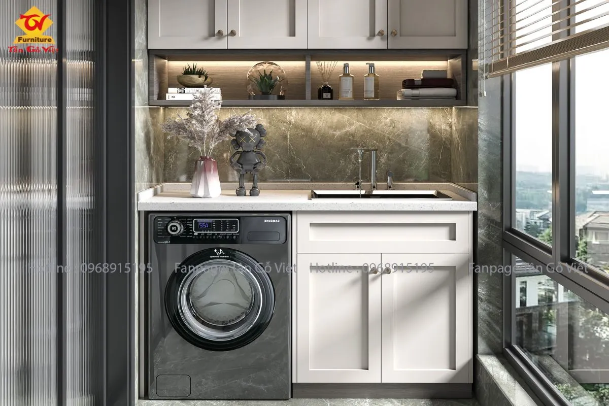Tầm quan trọng của tủ để máy giặt ngoài ban công