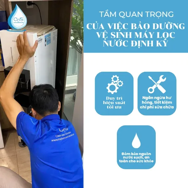 Tầm quan trọng của việc bảo dưỡng và vệ sinh máy lọc nước định kỳ