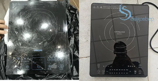 Mặt kính bếp từ đơn sau khi thay mới tại Điện Máy Ánh Ngân