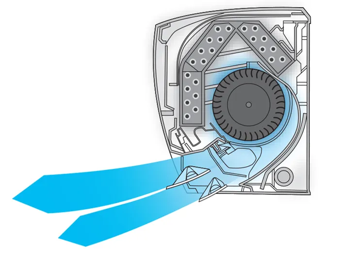 Thiết kế khí động học tối ưu giảm độ ồn trên máy lạnh Mitsubishi Electric