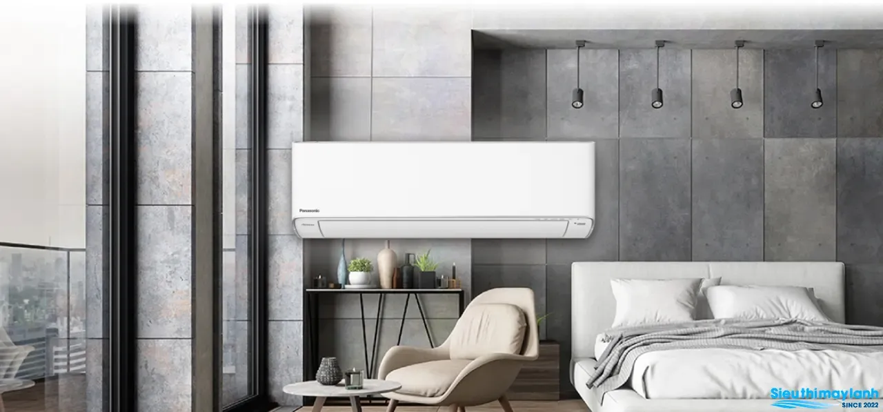 Thiết kế máy lạnh Panasonic Inverter cao cấp 1.5HP màu trắng tối giản