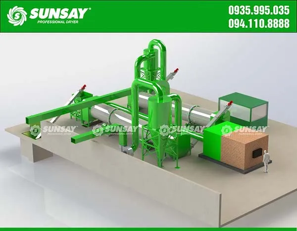 Ảnh thiết kế máy sấy thùng quay