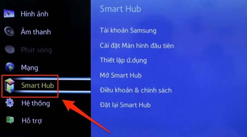lỗi không vào được youtube trên tivi samsung
