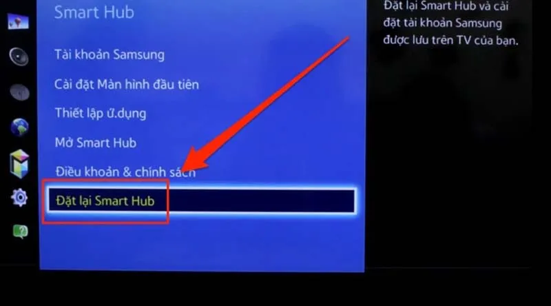 lỗi không vào được youtube trên tivi samsung