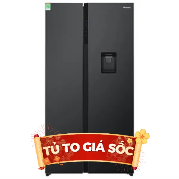 Mẫu tủ lạnh Hisense Inverter Side by Side dung tích lớn 550 lít