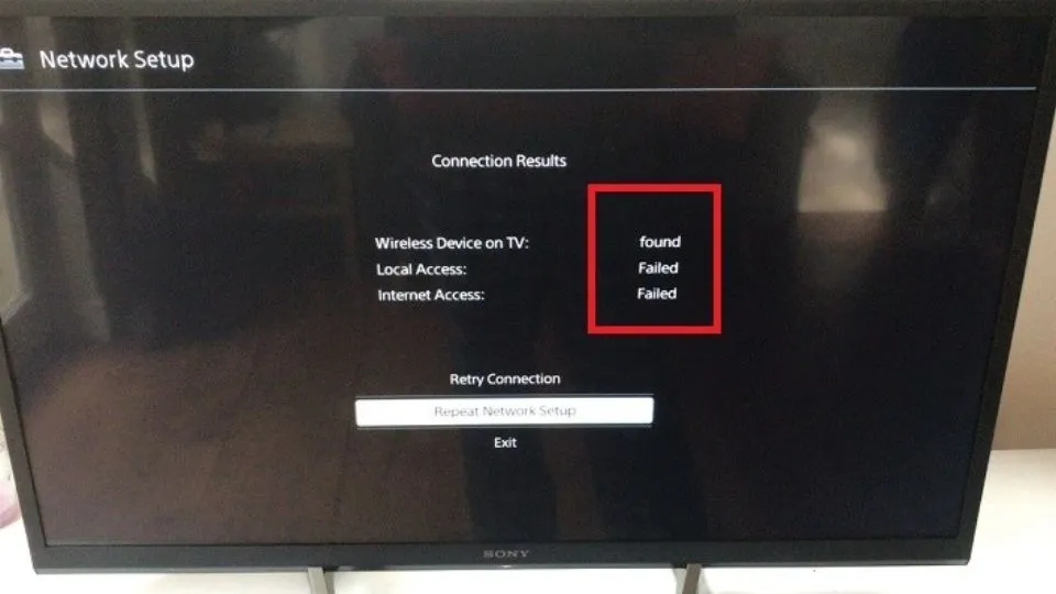 Sử dụng các bước thiết lập mạng để sửa tivi Sony bị lỗi không kết nối được internet