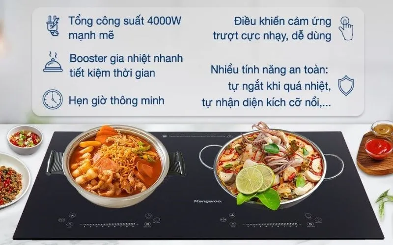 Kiểm tra hệ thống tản nhiệt bếp từ Kangaroo khi gặp lỗi E1.