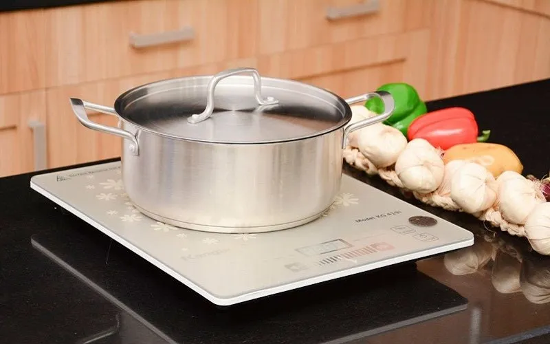 Bếp từ Kangaroo KG419i hiển thị mã lỗi trên bảng điều khiển LED.