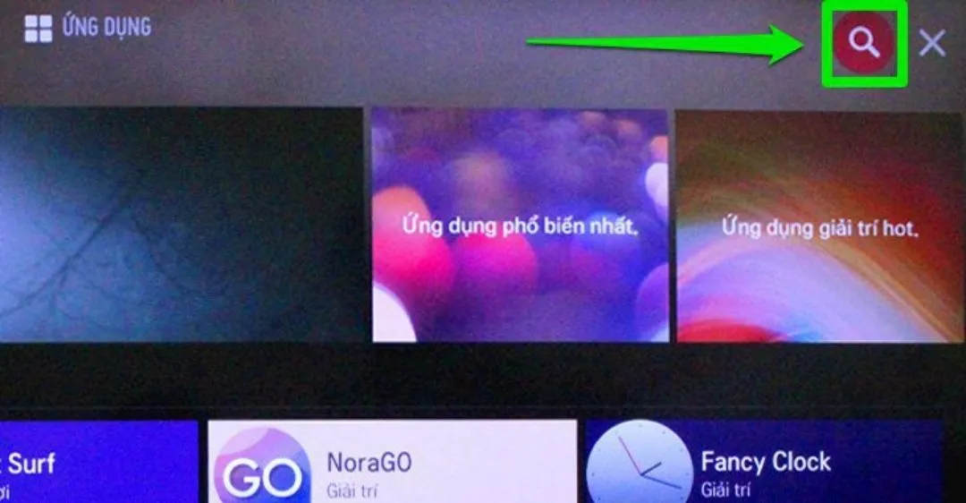 Hình ảnh tìm kiếm ứng dụng VTVgo trên LG Content Store