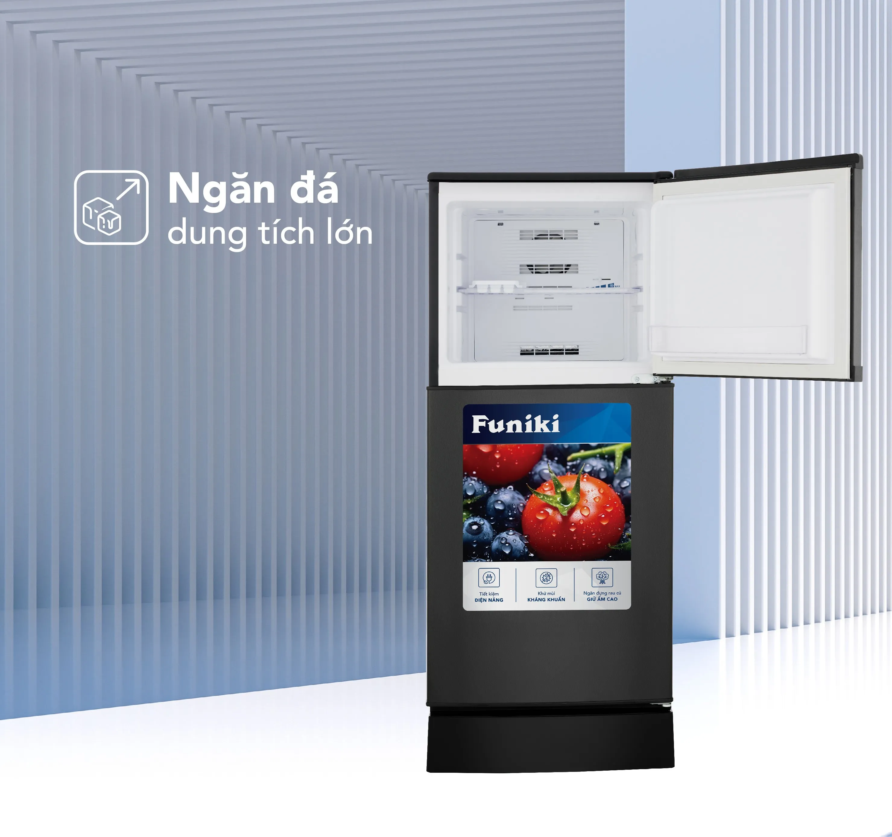 Ngăn đông mạnh mẽ của dòng tủ lạnh Funiki