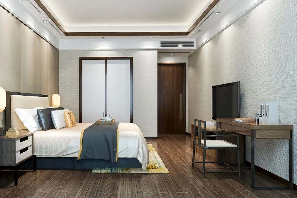 Cần tính toán kỹ lưỡng kích thước kệ tivi phòng ngủ dựa trên kích cỡ tivi thực tế