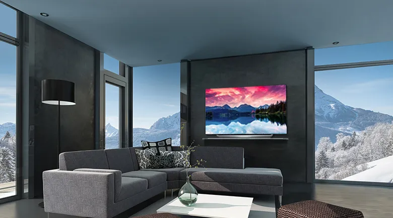 Thiết kế không viền siêu mỏng của Smart Tivi OLED LG 4K 65 inch 65C8PTA