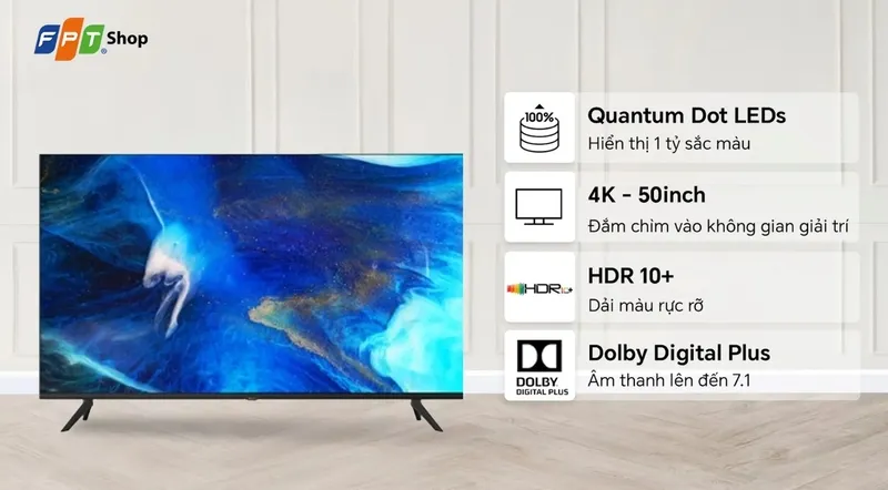 Trải nghiệm hình ảnh 4K đỉnh cao trên dòng tivi Casper 50 inch