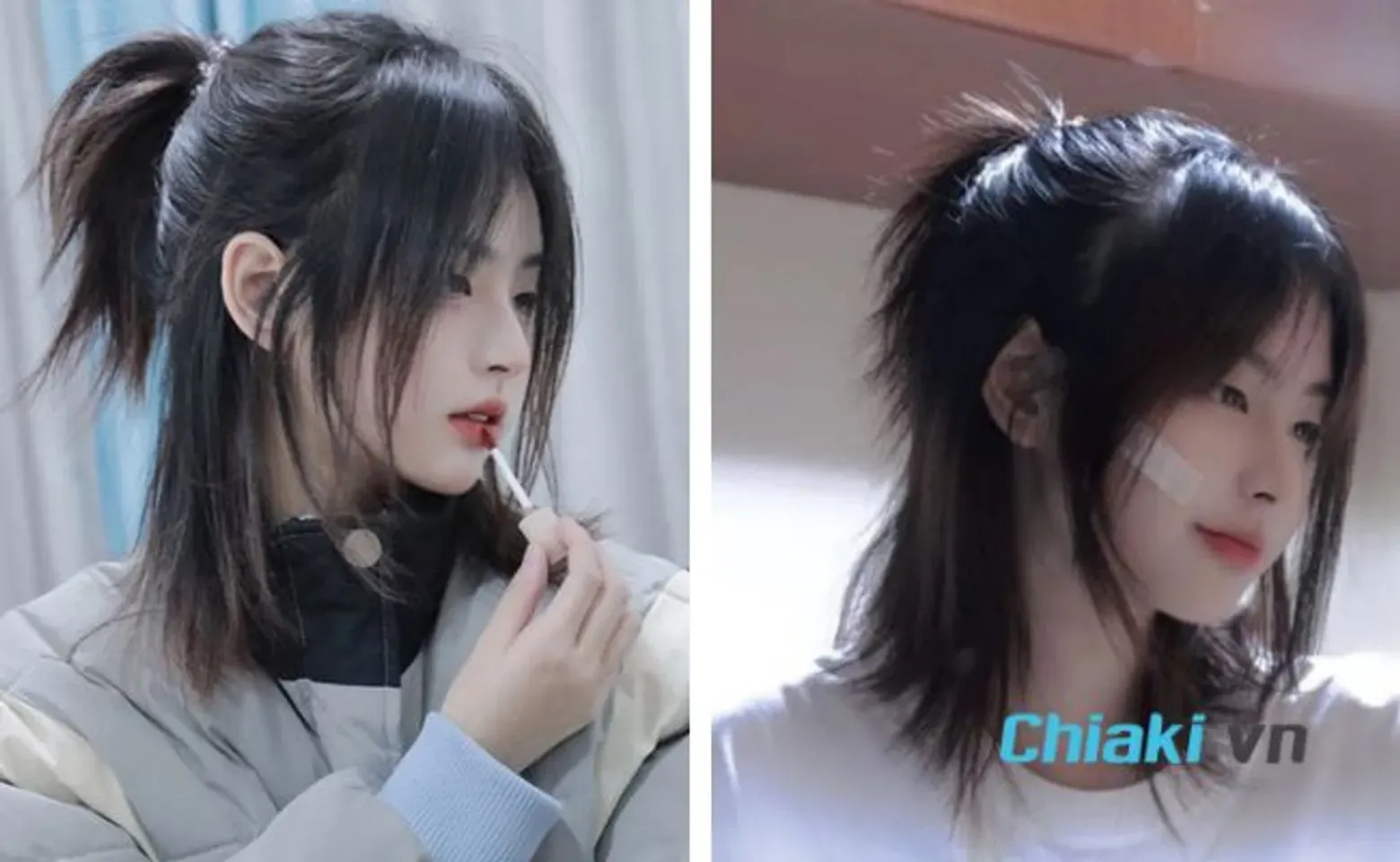Tóc mullet nữ cột